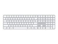 Apple Magic Keyboard with Touch ID and Numeric Keypad - Tangentbord - Bluetooth, USB-C - QWERTY - internationell engelska MK2C3Z/A