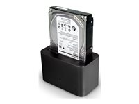PORT - HDD dockningsstation - fack: 1 - 2,5 tum/3,5 tum delad - SATA 3Gb/s - USB 3.0 - svart 900040