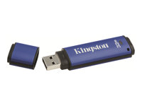 Kingston DataTraveler Vault - Privacy Edition - USB flash-enhet - krypterat - 32 GB - USB 2.0 - blå DTVP/32GB