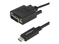 StarTech.com 2 m USB-C till DVI-kabel - 1920 x 1200 - Svart - USB/DVI-kabel - 24 pin USB-C (hane) till DVI-D (hane) - Thunderbolt 3 / USB 3.1 - 2 m - 1920 x 1200 (WUXGA) stöd - svart - för P/N: TB4CDOCK CDP2DVIMM2MB