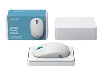 Microsoft Ocean Plastic Mouse - Mus - optisk - 3 knappar - trådlös - Bluetooth 5.0 LE - snäckskal - detaljhandel - låda I38-00004