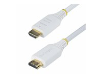 StarTech.com 10ft (3m) Premium Certified High Speed HDMI Cable, 4K60Hz - Premium hög hastighet - HDMI-kabel med Ethernet - HDMI hane till HDMI hane - 3 m - skärmad - vit - passiv, 2K144Hz stöd, 4K60Hz UHD-stöd, HDR10-stöd HDMI2-CABLE-4K60-10W
