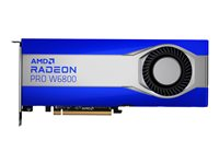 AMD Radeon Pro W6800 - Grafikkort - Radeon Pro W6800 - 32 GB GDDR6 - PCIe 4.0 x16 - 6 x Mini DisplayPort - för Workstation Z2 G8 (tower), Z4 G4, Z4 G5, Z6 G4, Z6 G5, Z8 G4, Z8 G5 340K7AA