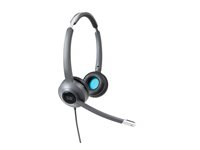 Cisco 522 Wired Dual - Headset - på örat - kabelansluten - 3,5 mm kontakt CP-HS-W-522-USBC